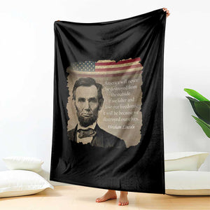 Abraham Lincoln Quote Throw Blanket American History Teacher School Presidents Day TS14 Print Your Wear