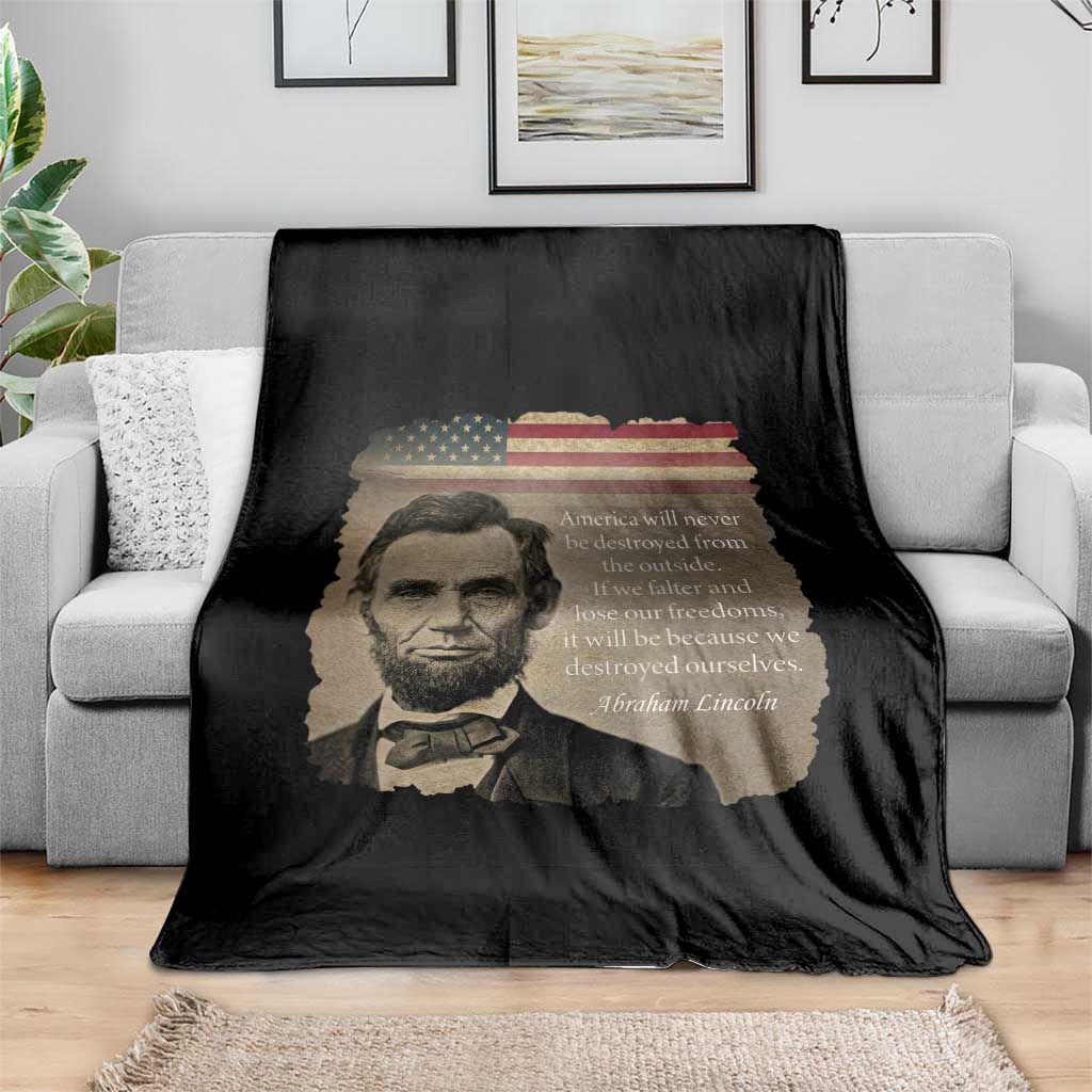 Abraham Lincoln Quote Throw Blanket American History Teacher School Presidents Day TS14 Print Your Wear