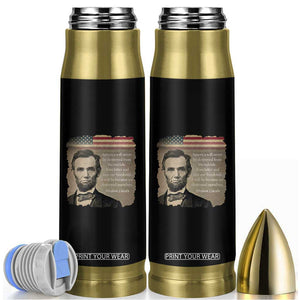 Abraham Lincoln Quote Bullet Tumbler American History Teacher School Presidents Day TS14 Black Print Your Wear