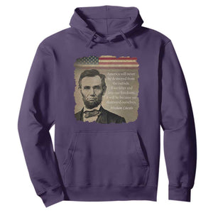 Abraham Lincoln Quote Hoodie American History Teacher School Presidents Day TS14 Purple Print Your Wear