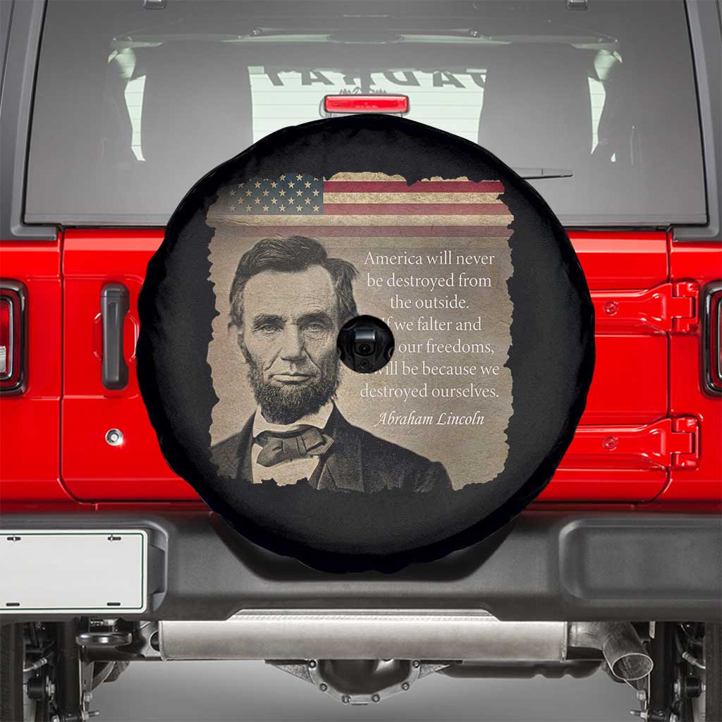 Abraham Lincoln Quote Spare Tire Cover American History Teacher School Presidents Day TS14 Black Print Your Wear