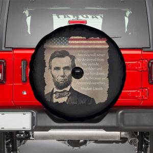 Abraham Lincoln Quote Spare Tire Cover American History Teacher School Presidents Day TS14 Black Print Your Wear