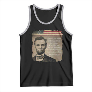 Abraham Lincoln Quote Tank Top American History Teacher School Presidents Day TS14 Black Athletic Heather Print Your Wear