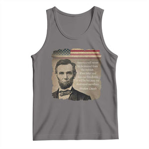 Abraham Lincoln Quote Tank Top American History Teacher School Presidents Day TS14 Deep Heather Print Your Wear