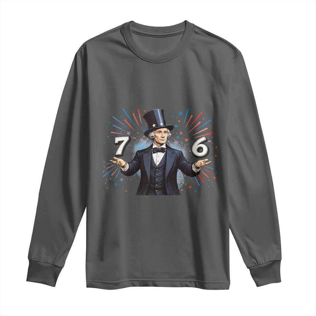 Abraham Lincoln Quote Long Sleeve Shirt American History Presidents Day TS14 Dark Heather Print Your Wear