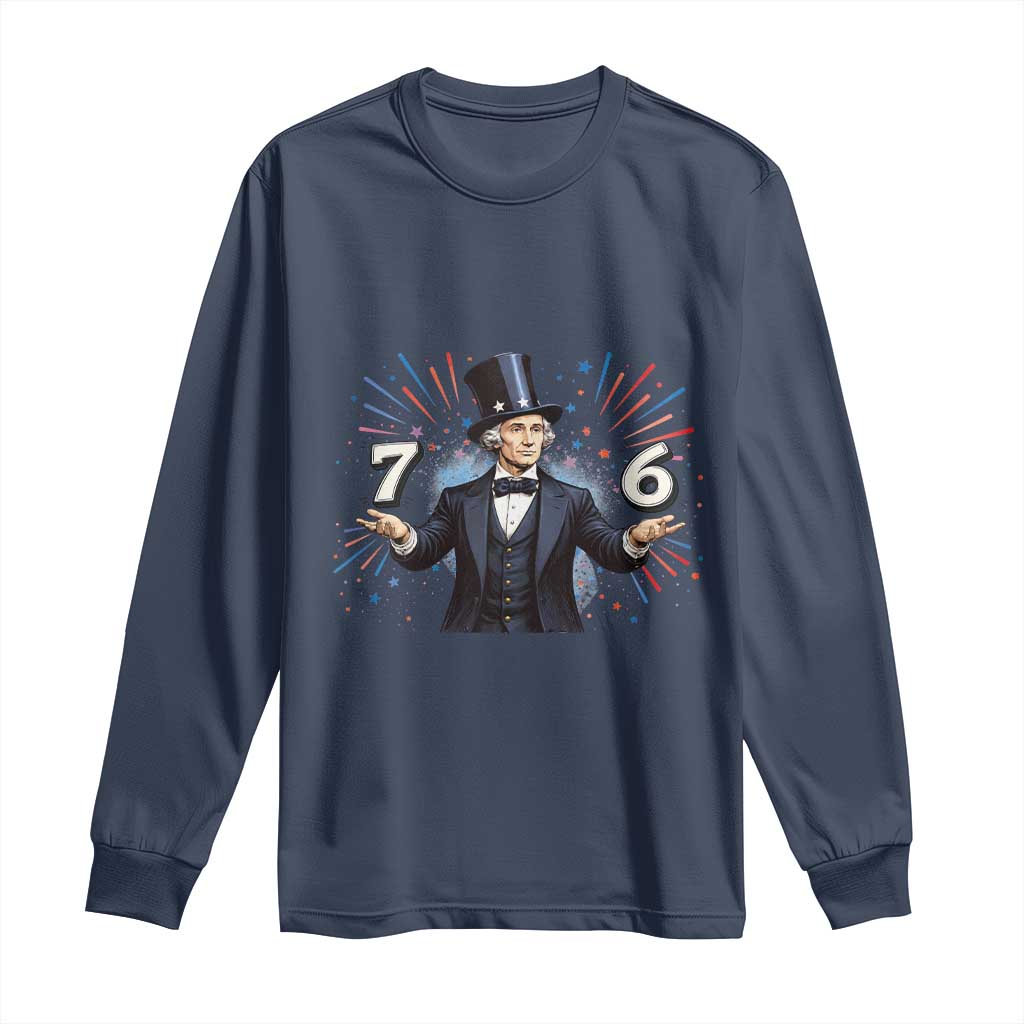 Abraham Lincoln Quote Long Sleeve Shirt American History Presidents Day TS14 Navy Print Your Wear