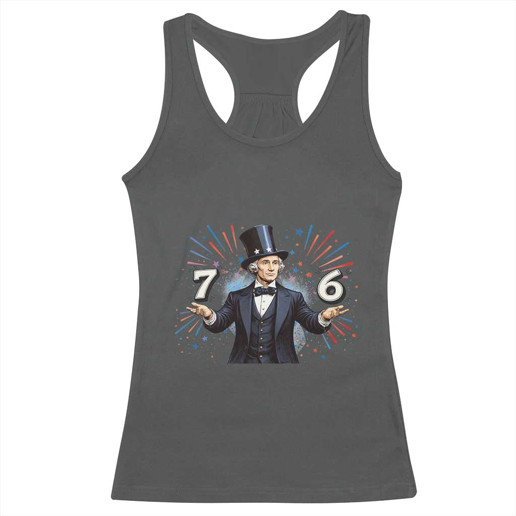 Abraham Lincoln Quote Racerback Tank Top American History Presidents Day TS14 Dark Heather Print Your Wear
