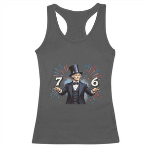 Abraham Lincoln Quote Racerback Tank Top American History Presidents Day TS14 Dark Heather Print Your Wear