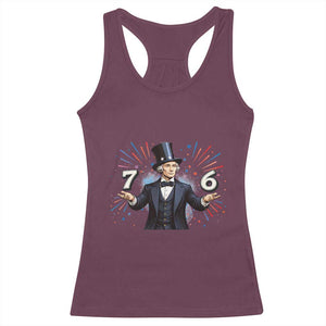 Abraham Lincoln Quote Racerback Tank Top American History Presidents Day TS14 Maroon Print Your Wear
