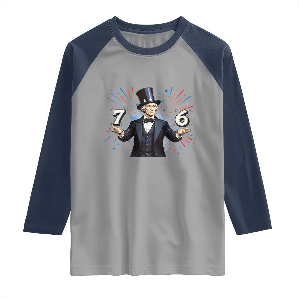 Abraham Lincoln Quote Raglan Shirt American History Presidents Day TS14 Sport Gray Navy Print Your Wear