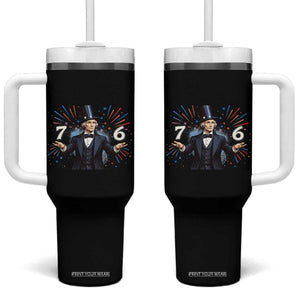 Abraham Lincoln Quote Tumbler With Handle American History Presidents Day TS14 One Size: 40 oz Black Print Your Wear