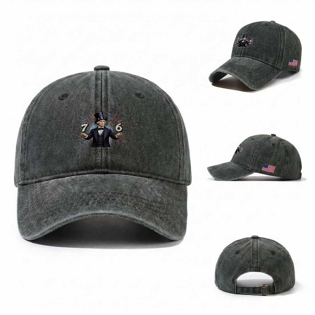 Abraham Lincoln Quote Washed Cotton Baseball Cap American History Presidents Day TS14 Washed Cap Universal Fit Dark Green Print Your Wear