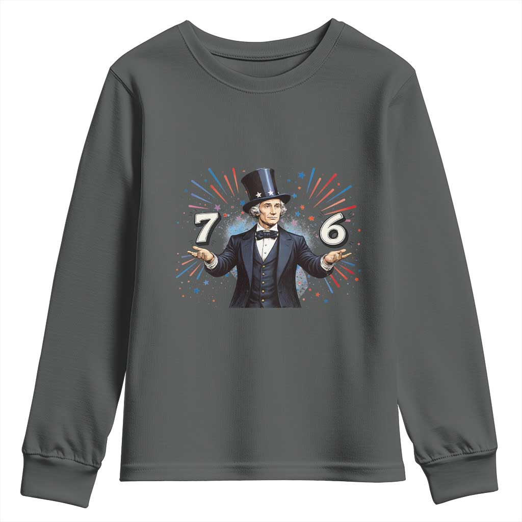 Abraham Lincoln Quote Youth Sweatshirt American History Presidents Day TS14 Dark Heather Print Your Wear