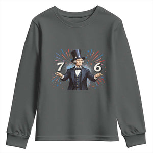 Abraham Lincoln Quote Youth Sweatshirt American History Presidents Day TS14 Dark Heather Print Your Wear