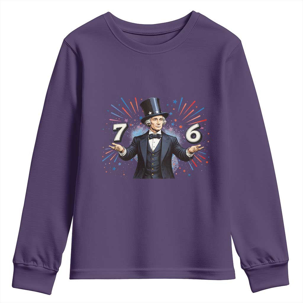 Abraham Lincoln Quote Youth Sweatshirt American History Presidents Day TS14 Purple Print Your Wear