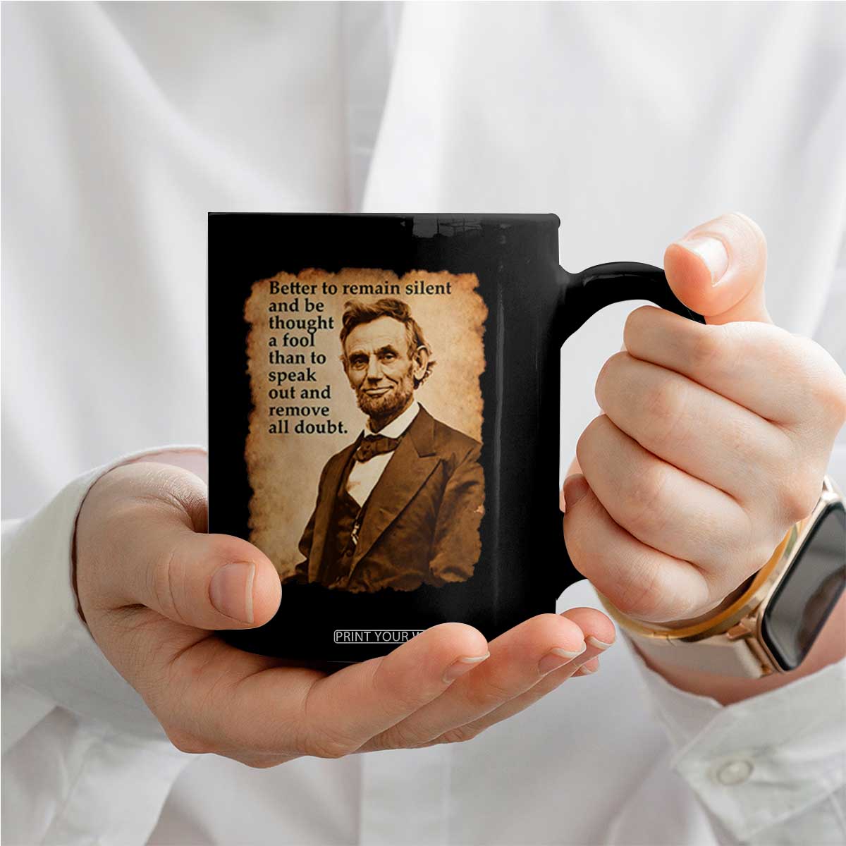 Abraham Lincoln American History Teacher School Coffee Mug TS14 Print Your Wear