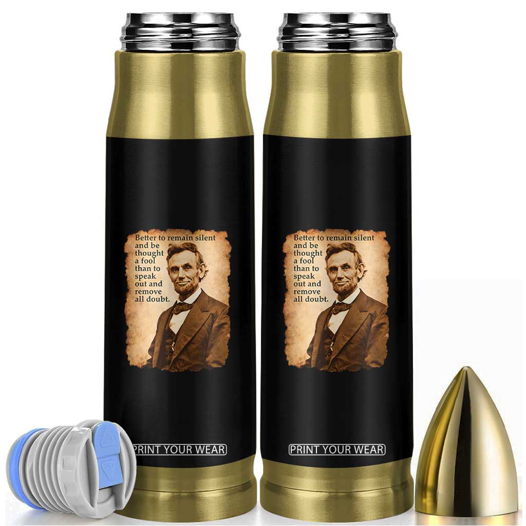 Abraham Lincoln American History Teacher School Bullet Tumbler TS14 Black Print Your Wear
