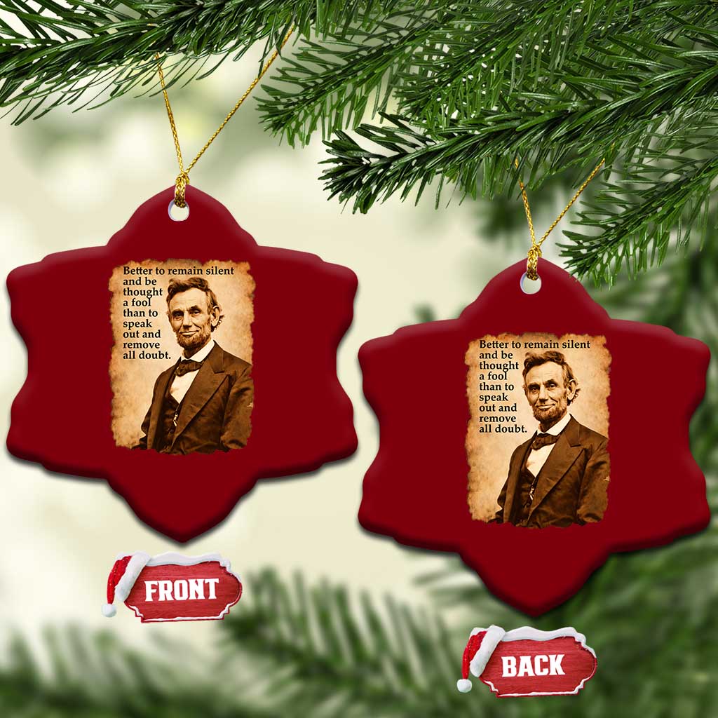 Abraham Lincoln American History Teacher School Ceramic Ornament TS14 Print Your Wear