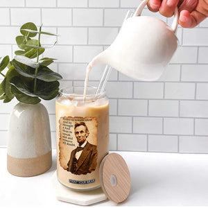 Abraham Lincoln American History Teacher School Glass Can TS14 Print Your Wear