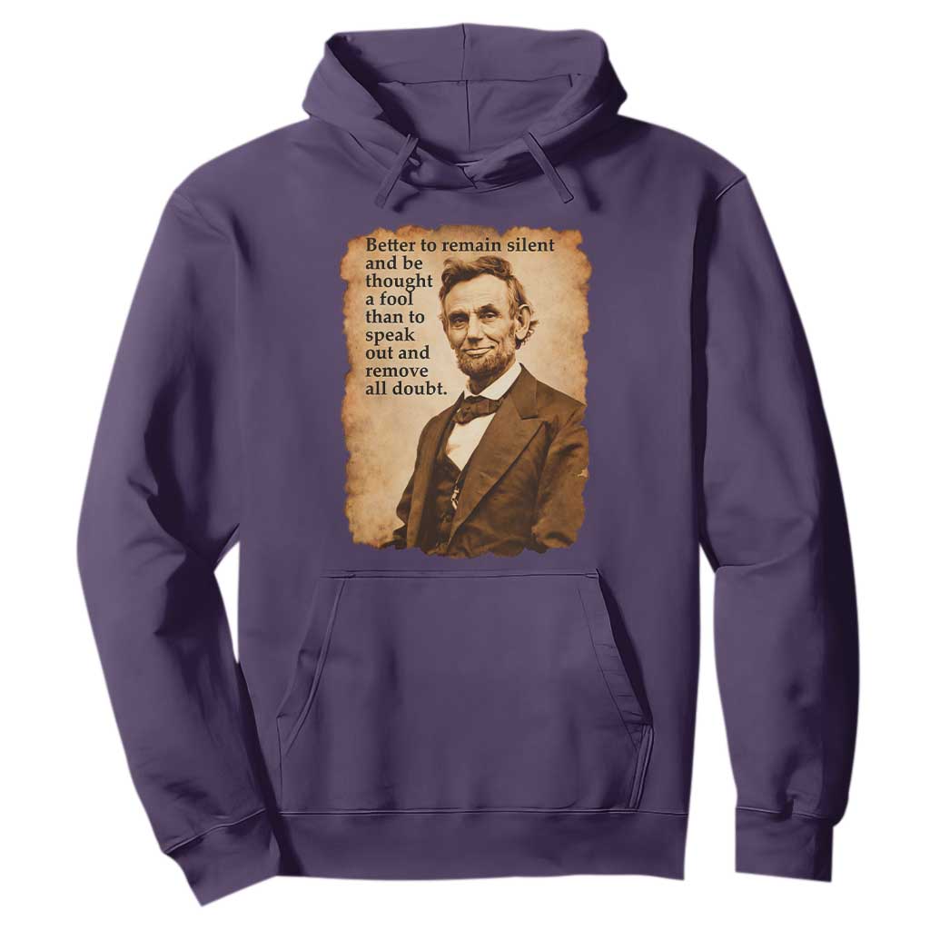 Abraham Lincoln American History Teacher School Hoodie TS14 Purple Print Your Wear