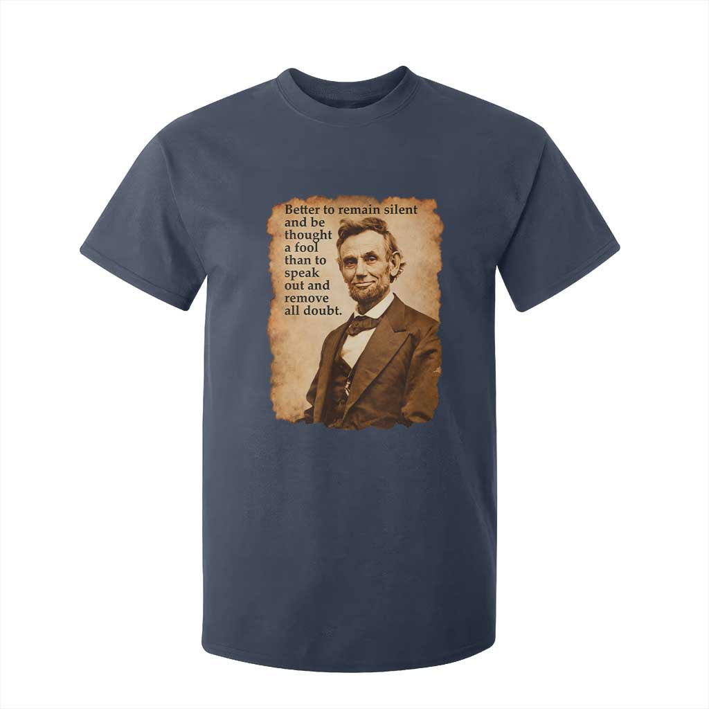 Abraham Lincoln American History Teacher School T Shirt For Kid TS14 Navy Print Your Wear
