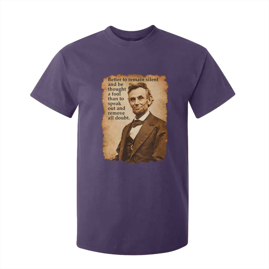 Abraham Lincoln American History Teacher School T Shirt For Kid TS14 Purple Print Your Wear