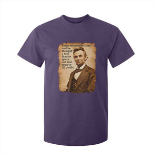 Abraham Lincoln American History Teacher School T Shirt For Kid TS14 Purple Print Your Wear