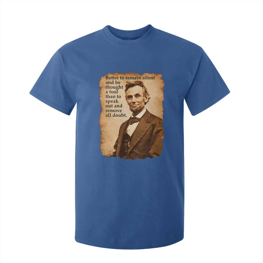 Abraham Lincoln American History Teacher School T Shirt For Kid TS14 Royal Blue Print Your Wear