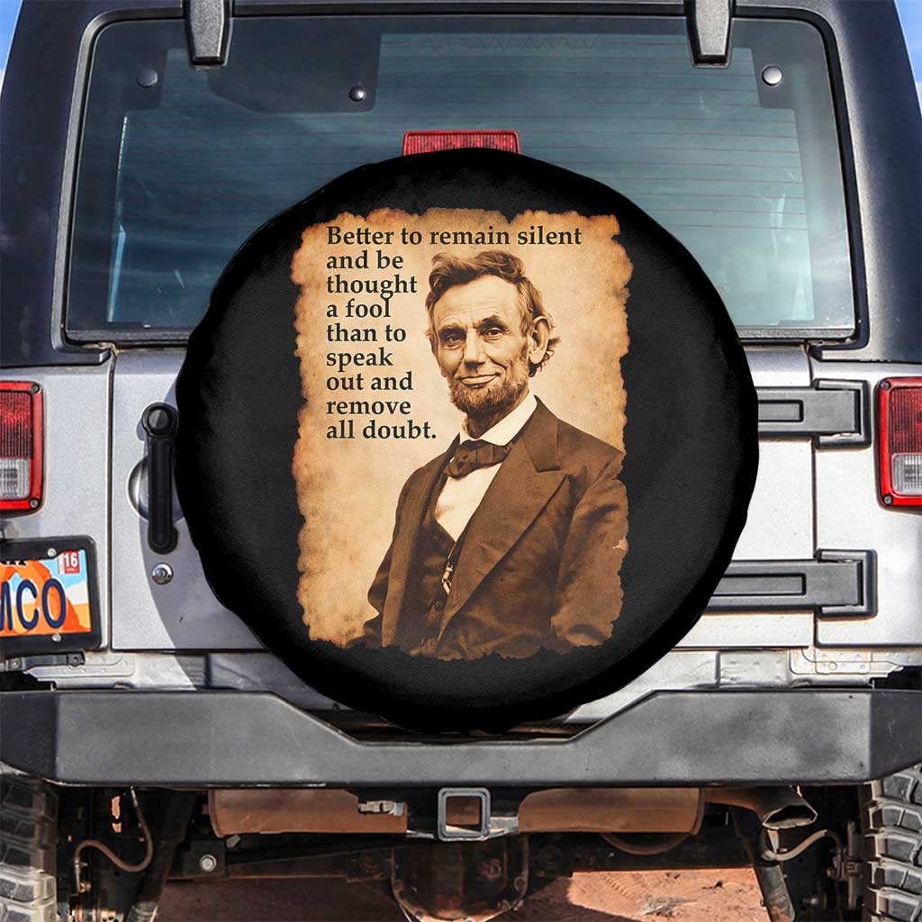 Abraham Lincoln American History Teacher School Spare Tire Cover TS14 No hole Black Print Your Wear