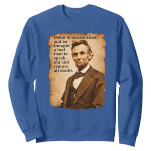 Abraham Lincoln American History Teacher School Sweatshirt TS14 Royal Blue Print Your Wear