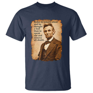 Abraham Lincoln American History Teacher School T Shirt TS14 Navy Print Your Wear