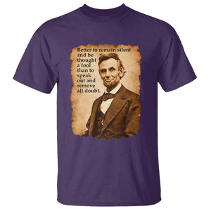 Abraham Lincoln American History Teacher School T Shirt TS14 Purple Print Your Wear
