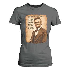Abraham Lincoln American History Teacher School T Shirt For Women TS14 Dark Heather Print Your Wear