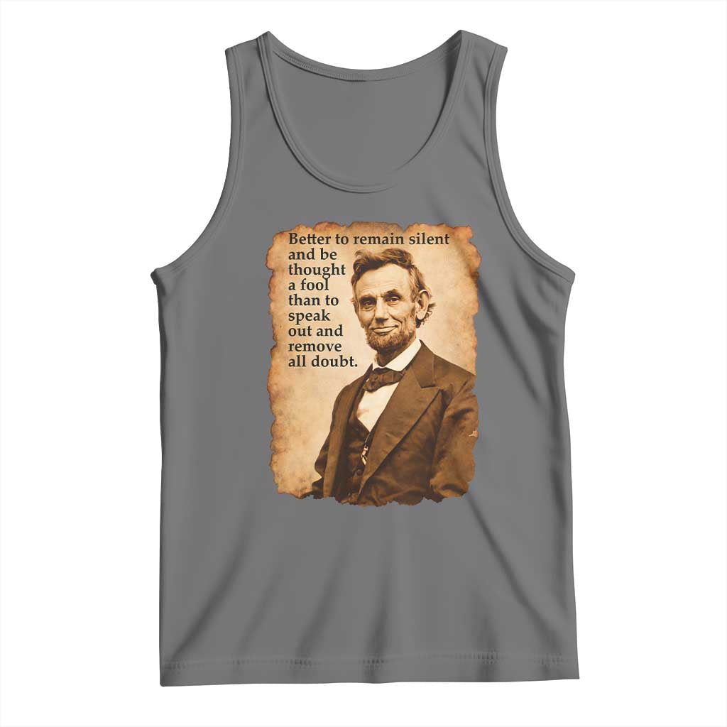 Abraham Lincoln American History Teacher School Tank Top TS14 Black Heather Print Your Wear