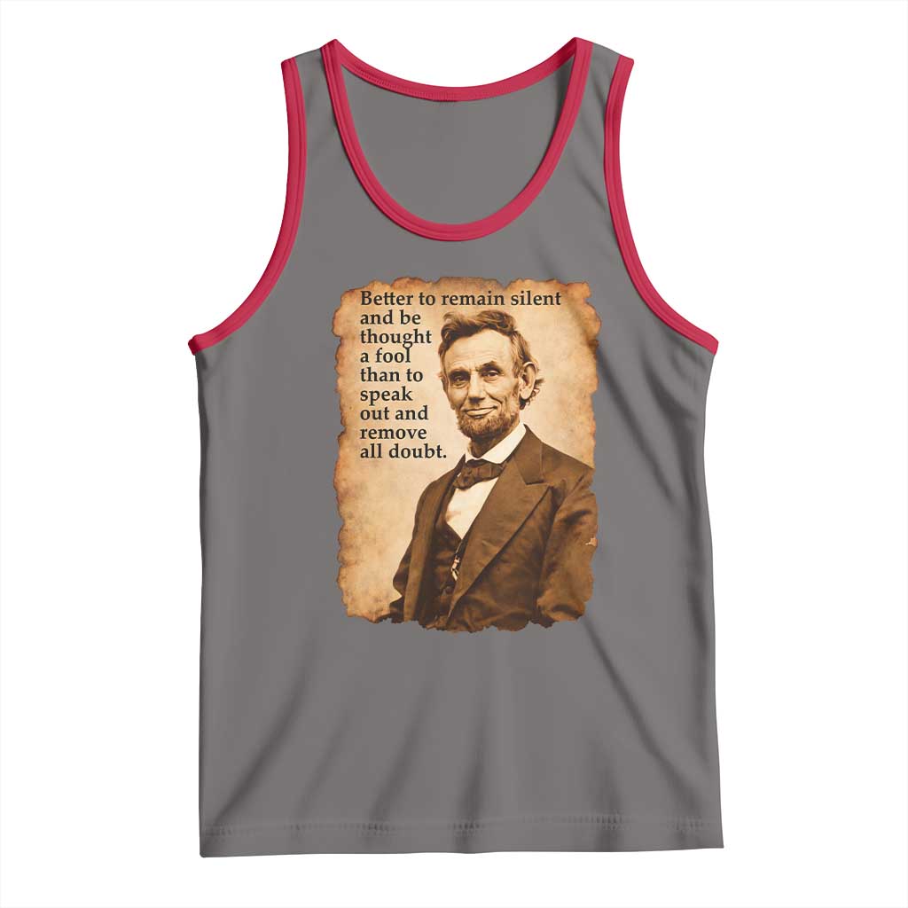 Abraham Lincoln American History Teacher School Tank Top TS14 Deep Heather Red Print Your Wear
