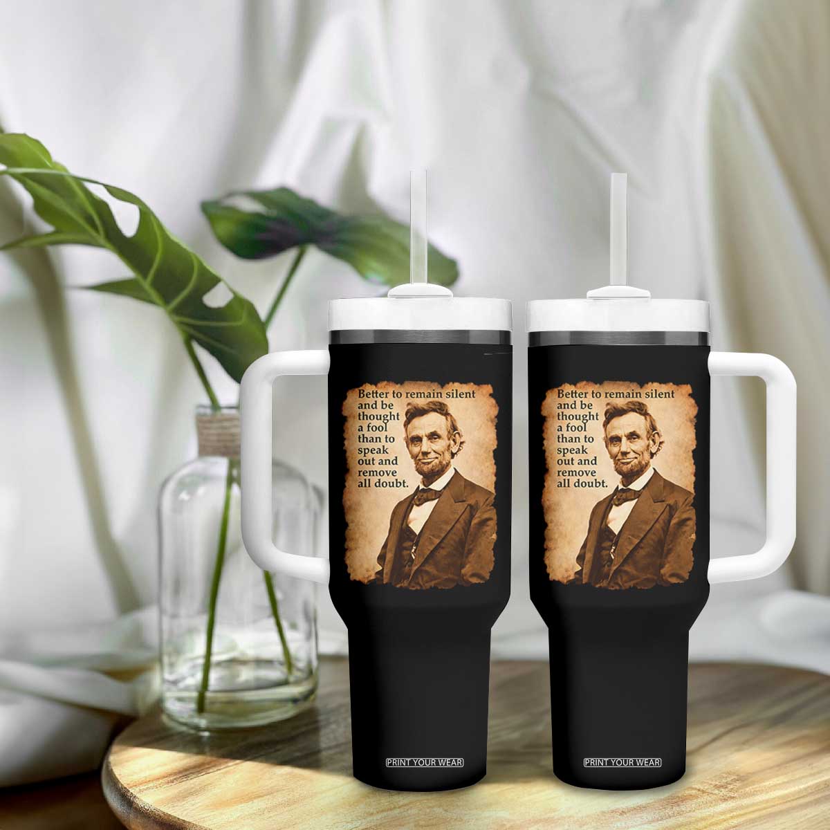 Abraham Lincoln American History Teacher School Tumbler With Handle TS14 Print Your Wear