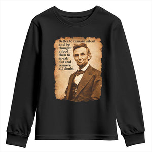 Abraham Lincoln American History Teacher School Youth Sweatshirt TS14 Black Print Your Wear