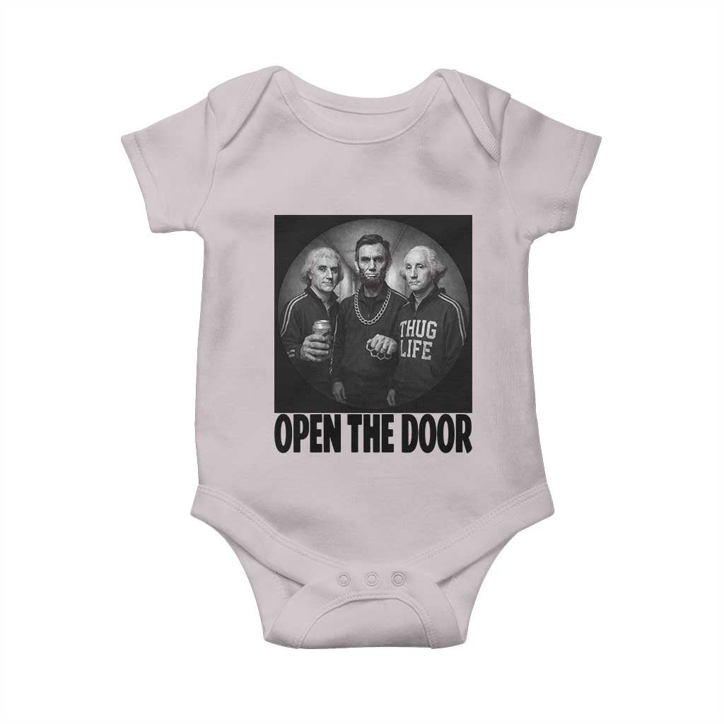 Funny Political American History Baby Onesie Abraham Lincoln George Washington and Thomas Jefferson Meme TS14 Ice Gray Print Your Wear