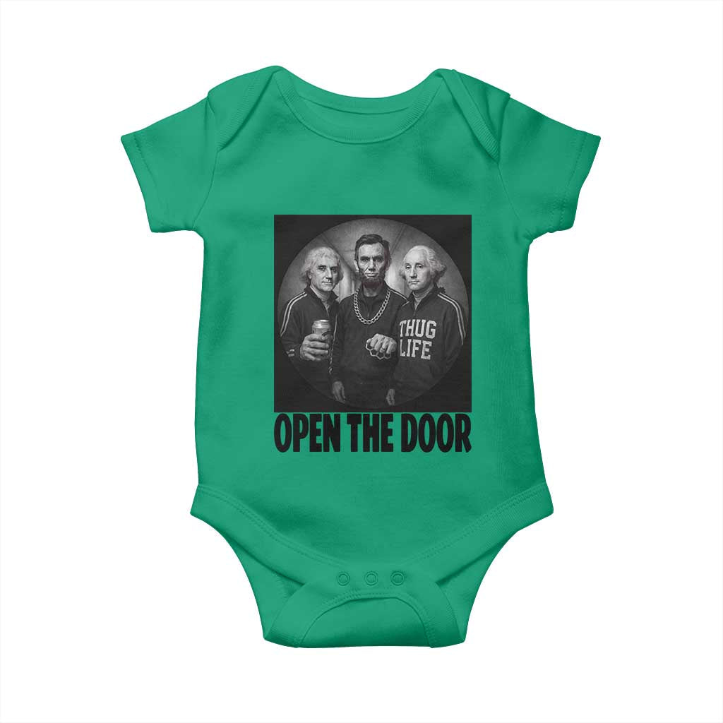 Funny Political American History Baby Onesie Abraham Lincoln George Washington and Thomas Jefferson Meme TS14 Irish Green Print Your Wear