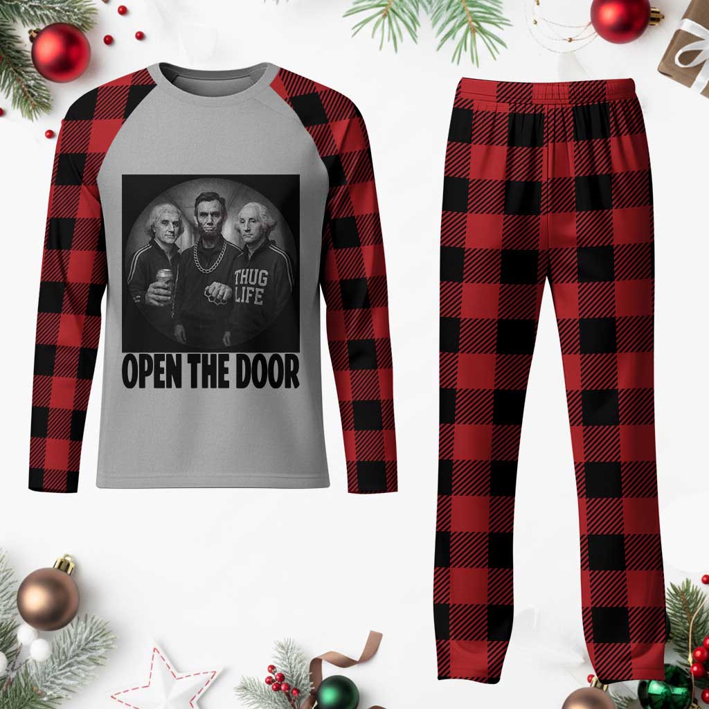 Funny Political American History Plaid Pajama Set Abraham Lincoln George Washington and Thomas Jefferson Meme TS14 Buffalo Plaid Print Your Wear