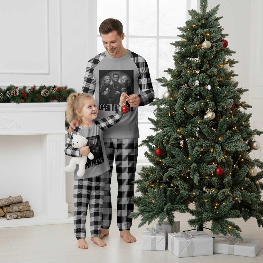 Funny Political American History Plaid Pajama Set Abraham Lincoln George Washington and Thomas Jefferson Meme TS14 White Plaid Print Your Wear