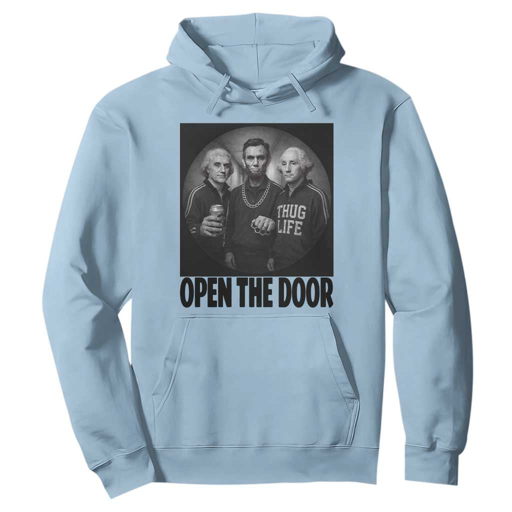 Funny Political American History Hoodie Abraham Lincoln George Washington and Thomas Jefferson Meme TS14 Light Blue Print Your Wear