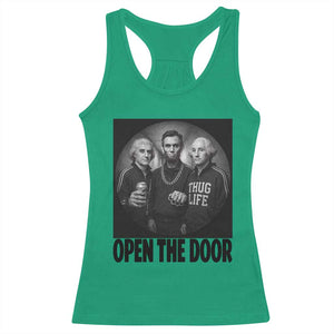 Funny Political American History Racerback Tank Top Abraham Lincoln George Washington and Thomas Jefferson Meme TS14 Irish Green Print Your Wear