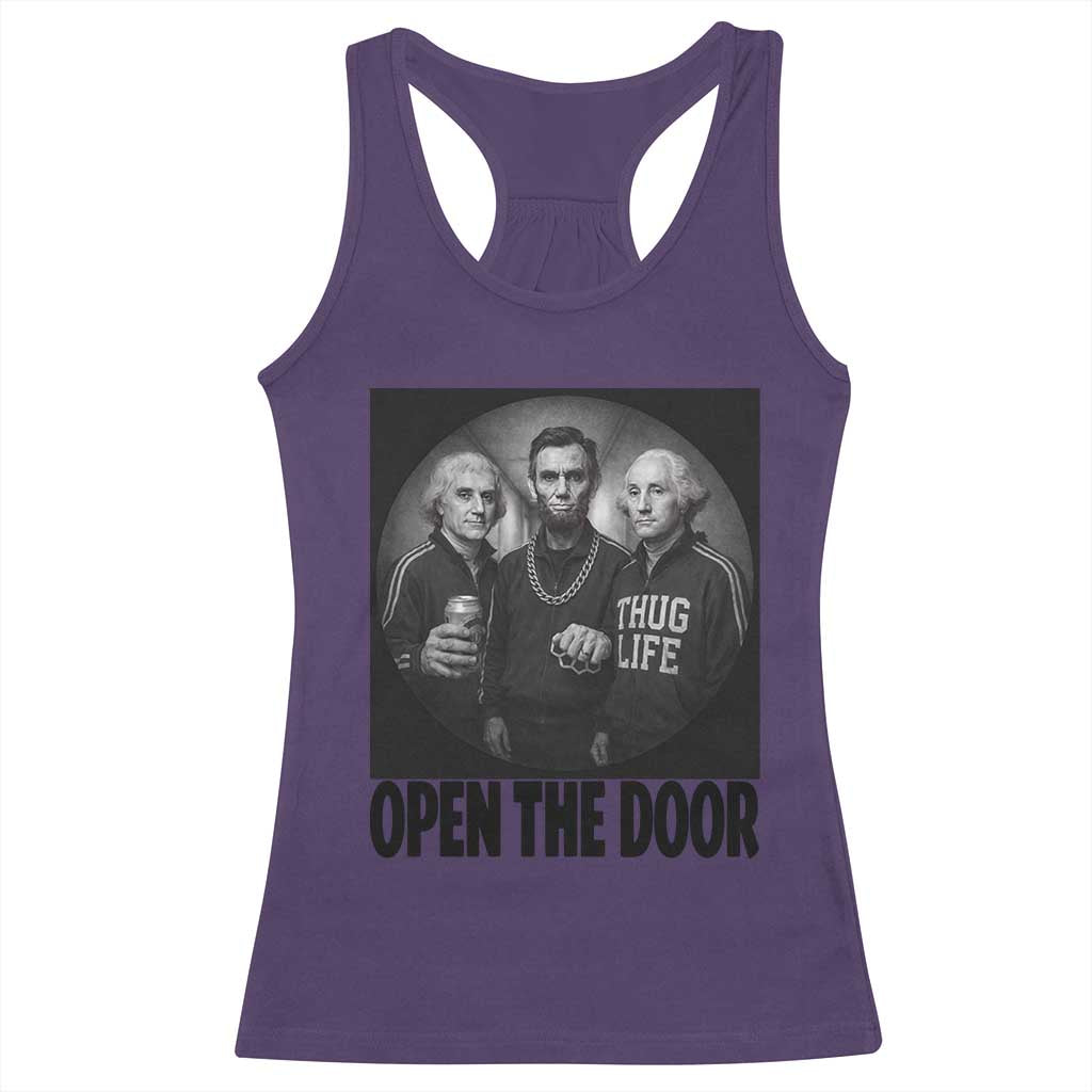 Funny Political American History Racerback Tank Top Abraham Lincoln George Washington and Thomas Jefferson Meme TS14 Purple Print Your Wear