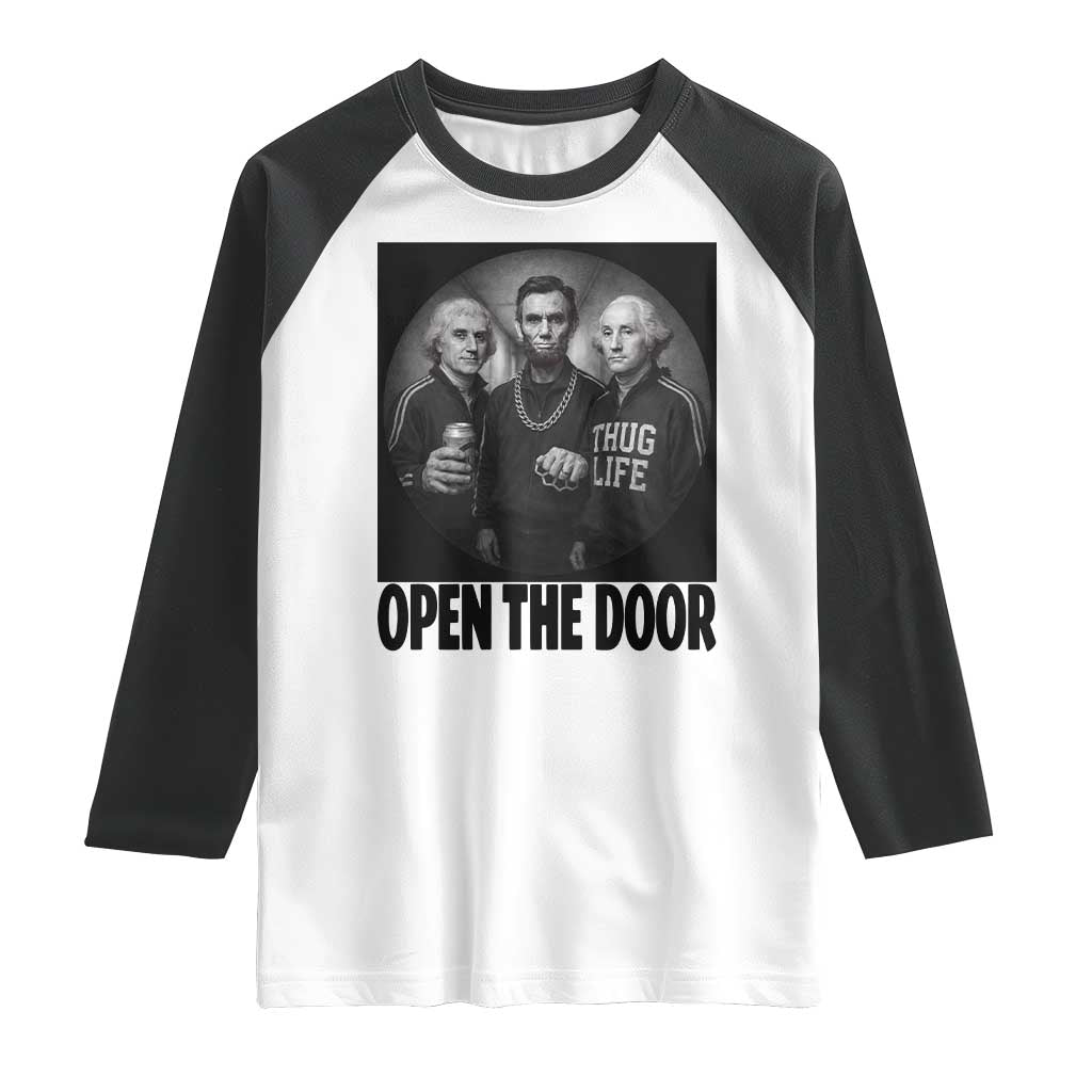 Funny Political American History Raglan Shirt Abraham Lincoln George Washington and Thomas Jefferson Meme TS14 White Black Print Your Wear
