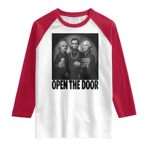 Funny Political American History Raglan Shirt Abraham Lincoln George Washington and Thomas Jefferson Meme TS14 White Red Print Your Wear