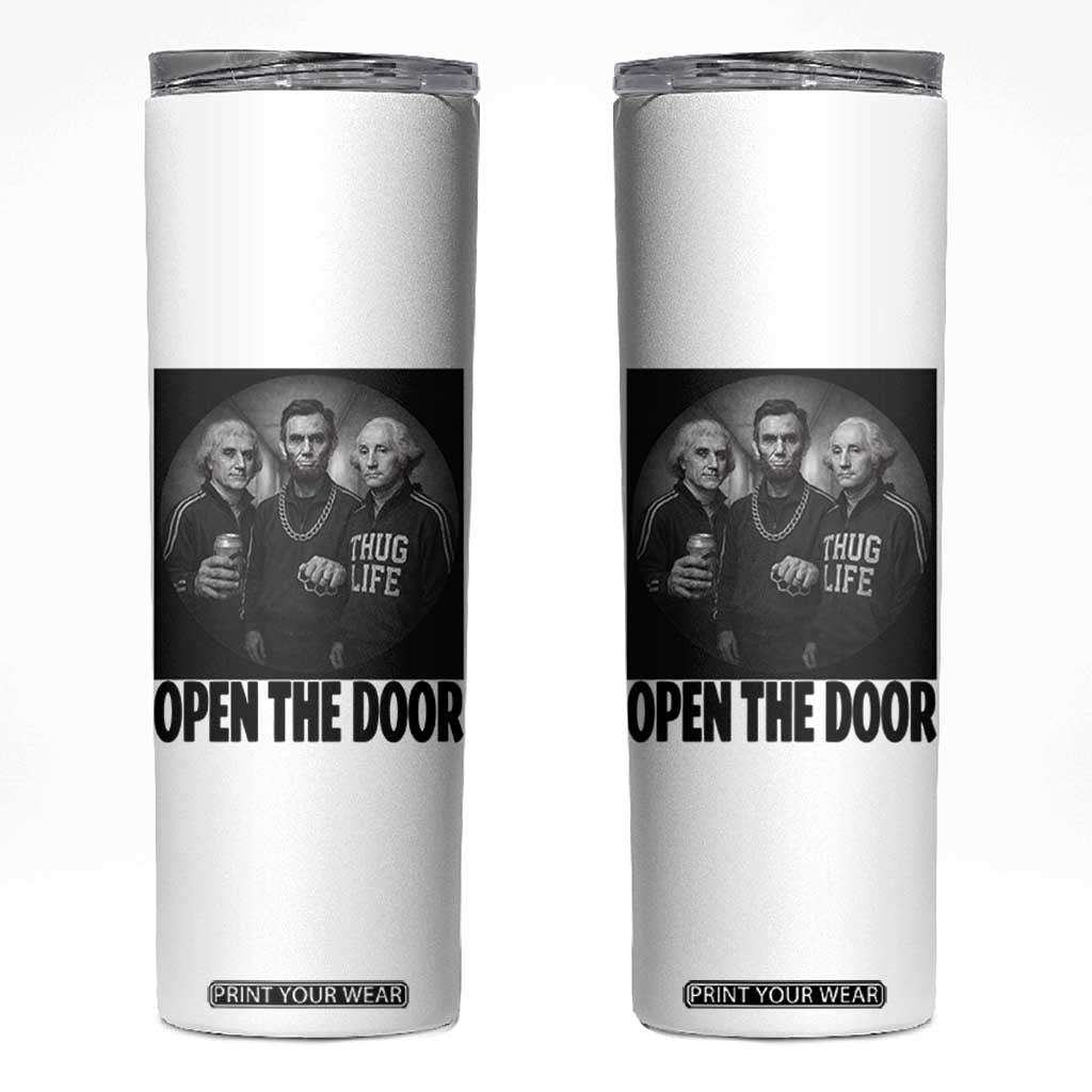 Funny Political American History Skinny Tumbler Abraham Lincoln George Washington and Thomas Jefferson Meme TS14 White Print Your Wear