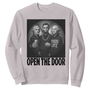 Funny Political American History Sweatshirt Abraham Lincoln George Washington and Thomas Jefferson Meme TS14 Ice Gray Print Your Wear