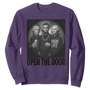 Funny Political American History Sweatshirt Abraham Lincoln George Washington and Thomas Jefferson Meme TS14 Purple Print Your Wear