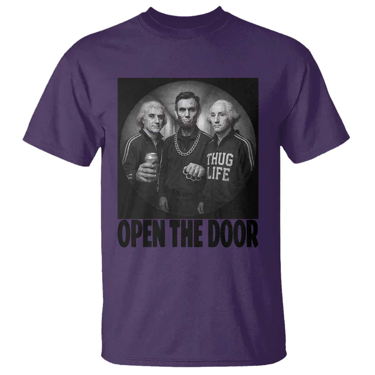 Funny Political American History T Shirt Abraham Lincoln George Washington and Thomas Jefferson Meme TS14 Purple Print Your Wear